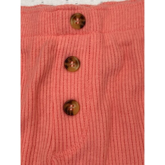 P.J. Salvage Coral Ribbed Lounge Shorts Medium NWT - Picture 2 of 4